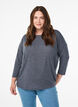 Blouse en jersey avec manches 3/4, Gris anthracite, Model image number 0