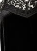 Robe en velours avec dentelle et fente lat&eacute;rale, Noir, Packshot image number 2