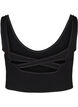 Soutien-gorge de sport uni avec dos croisé, Black, Packshot image number 1