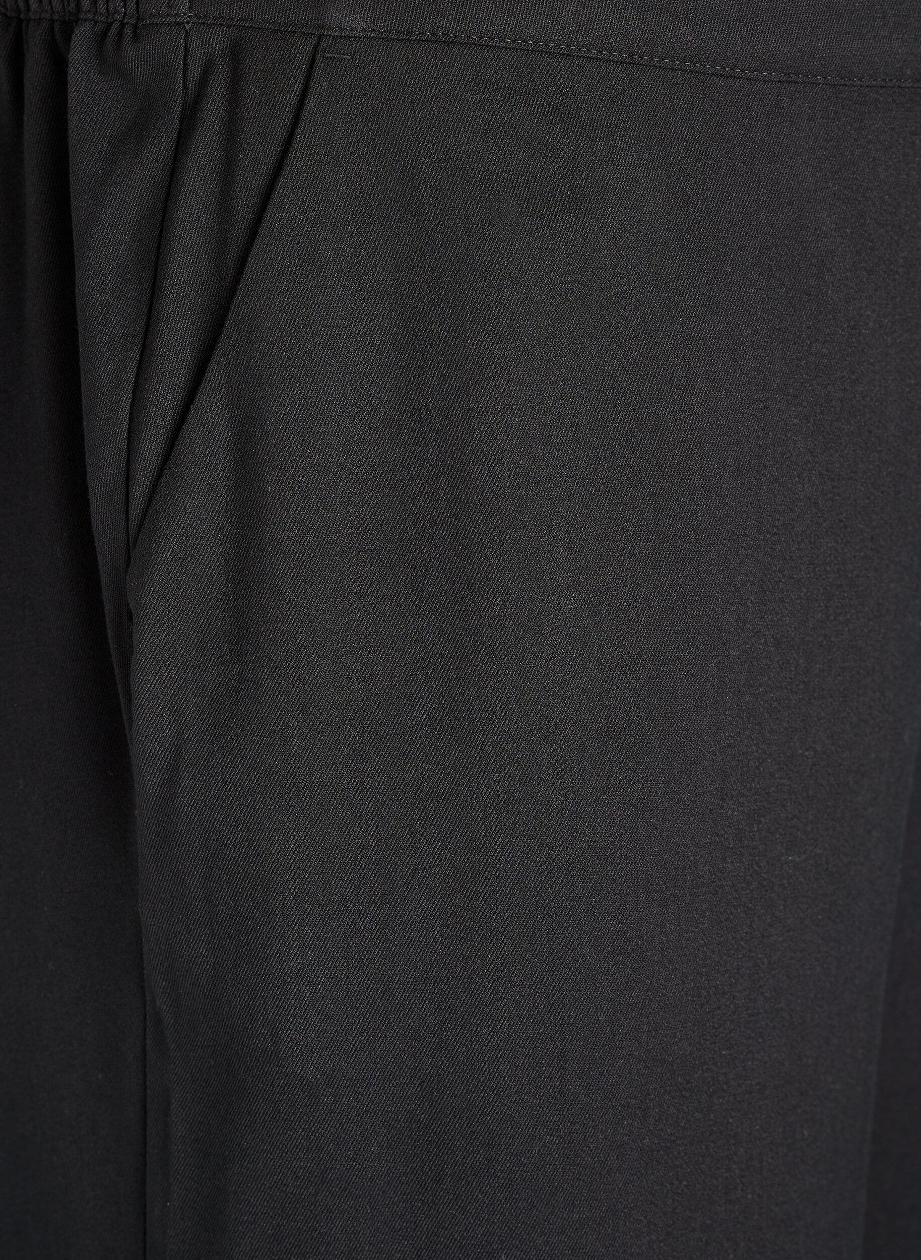 Zizzi Pantalon coupe ample taille haute, Noir, Packshot image number 2