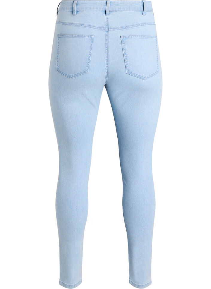 Jean Amy taille haute coupe super slim, Bleu Clair, Packshot image number 1