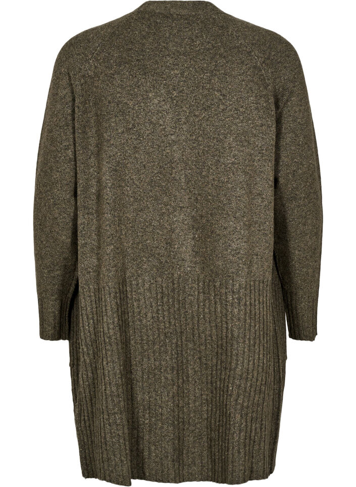 Cardigan long avec des poches, Sea Turtle Mel., Packshot image number 1