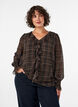 Blouse &agrave; carreaux avec volants, Vert, Model image number 0