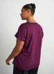 Loose training t-shirt with V-neck, Violet, Model image number 2