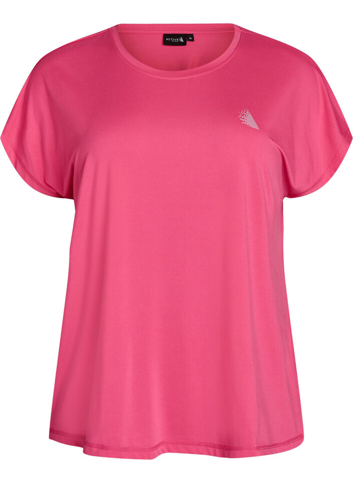 T-shirt de sport couleur unie, Rose, Packshot image number 0