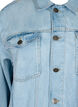 Veste en jean ample avec détails de fente, Light blue denim, Packshot image number 2