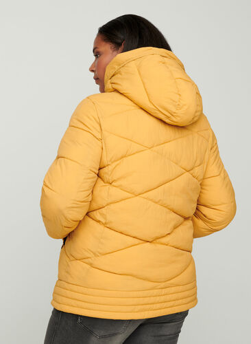 Veste à capuche coupe-vent avec poches, Spruce Yellow, Model image number 1