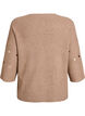 Pull &agrave; c&oelig;urs et manches 3/4, Marron, Packshot image number 1