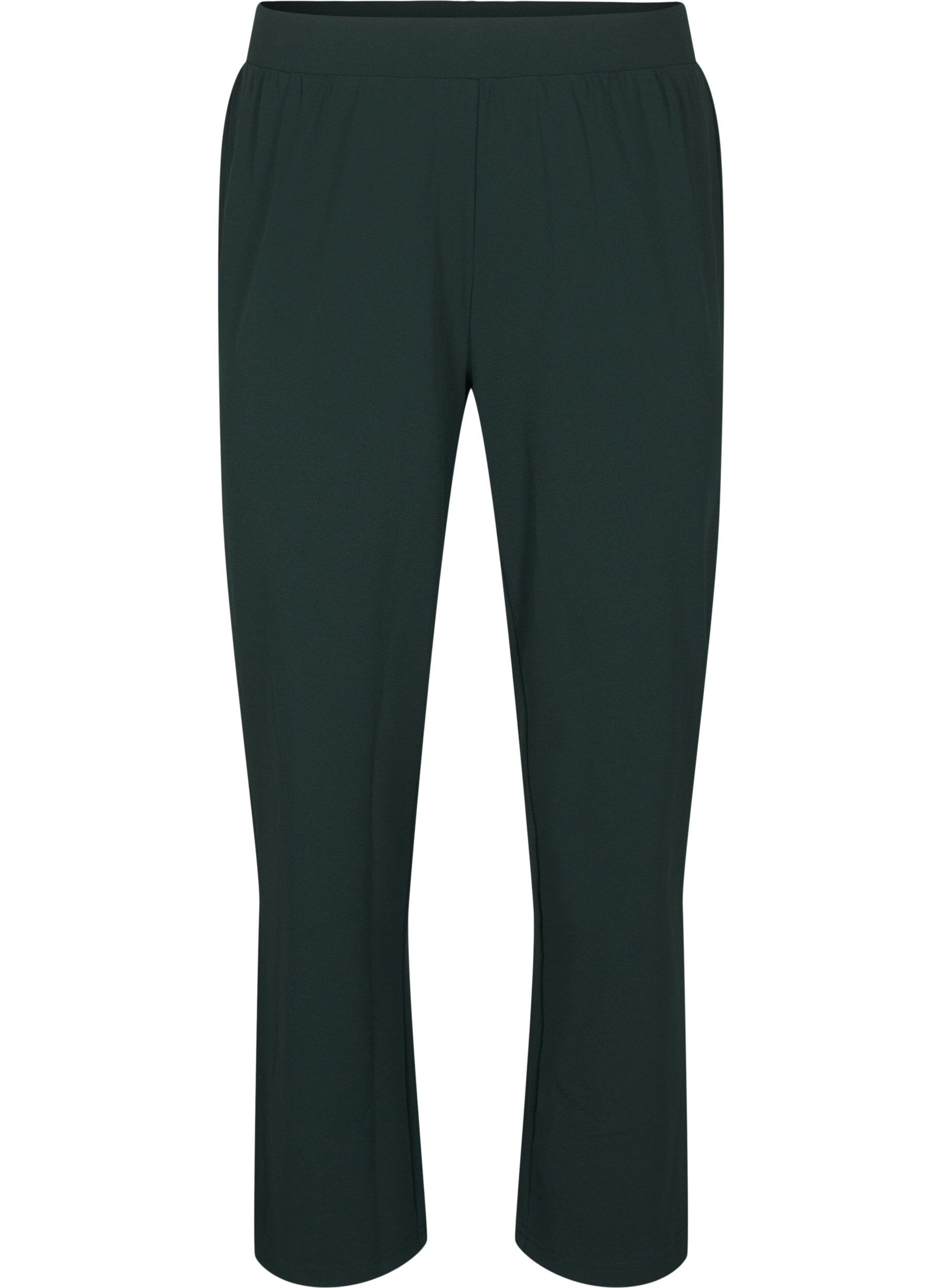 Zizzi FLASH - Pantalon &agrave; coupe droite, Vert fonc&eacute;, Packshot image number 0