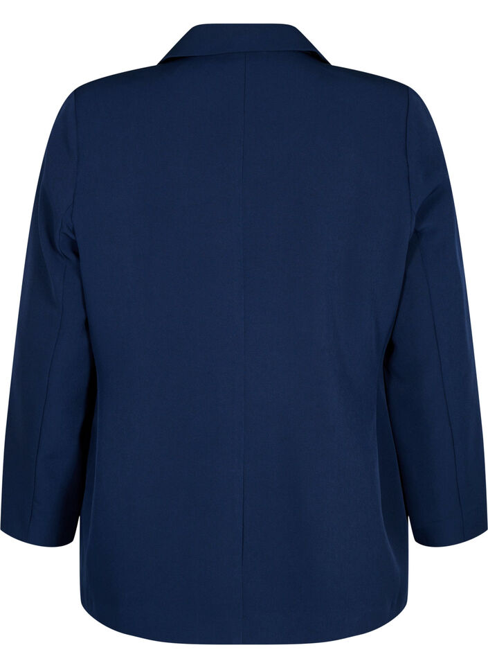 Blazer classique avec fermeture boutonn&eacute;e, Bleu, Packshot image number 1
