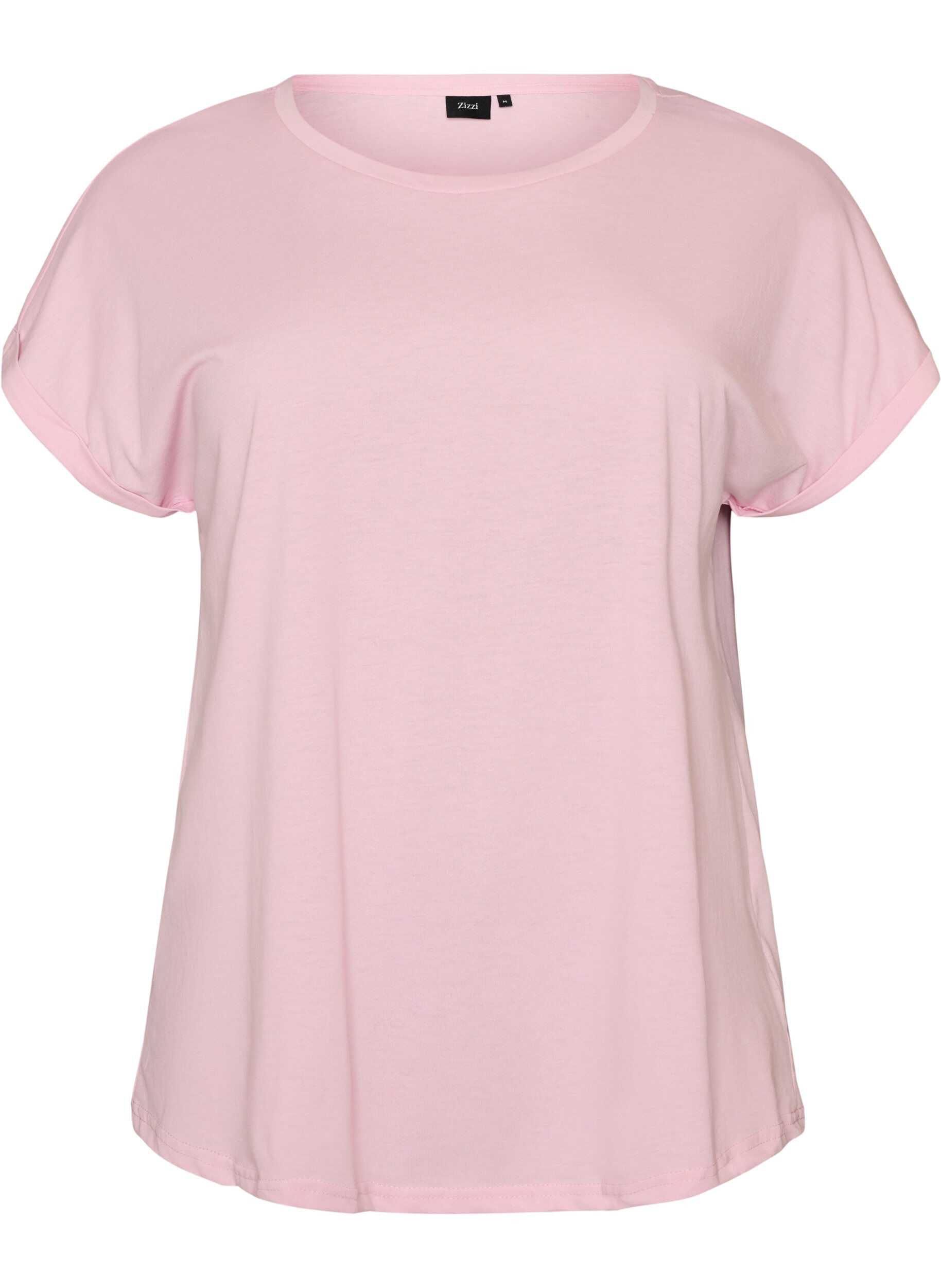 T-shirt &agrave; manches courtes en coton m&eacute;lang&eacute;