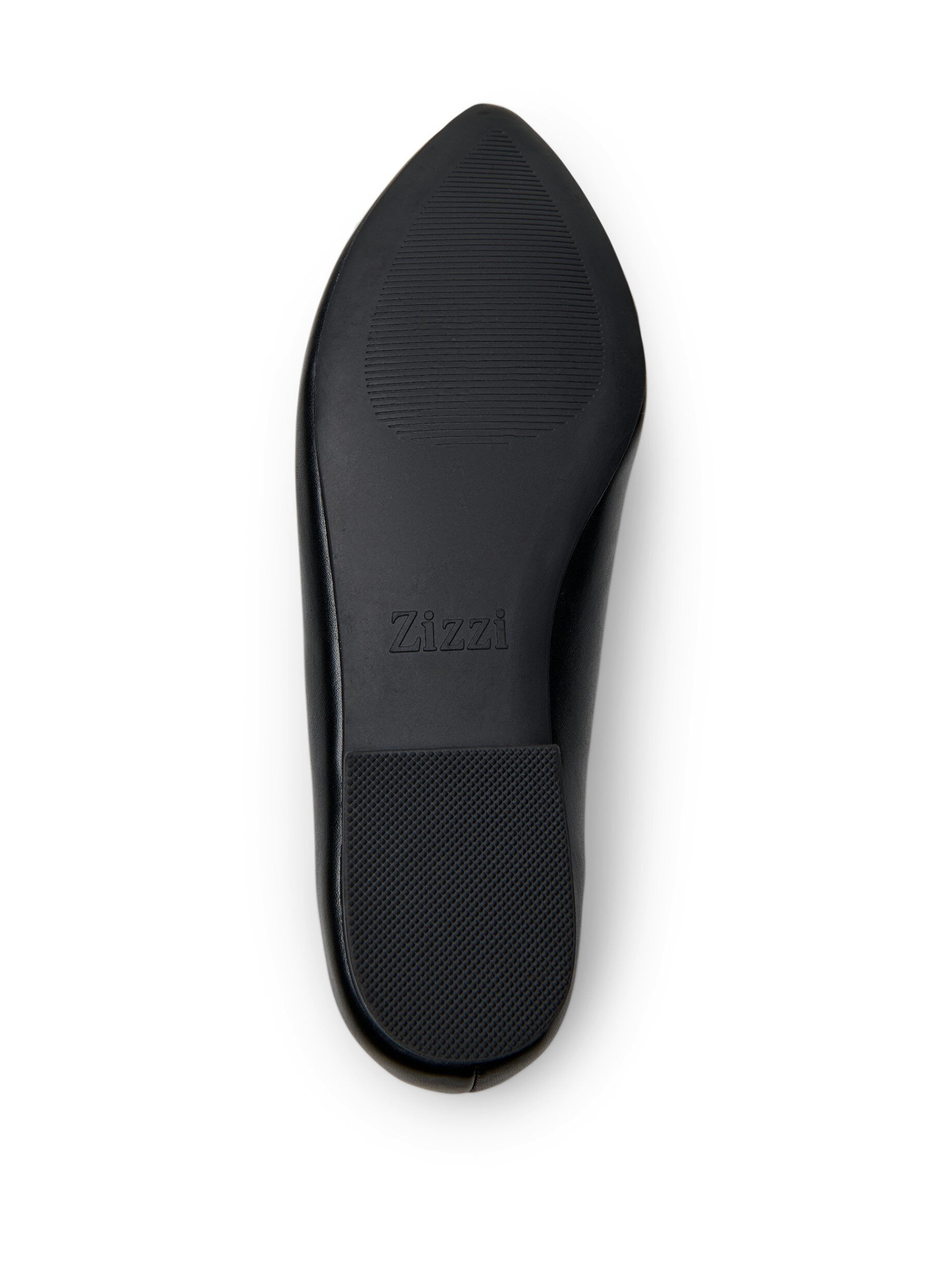Zizzi Large - Ballerine avec n&oelig;ud et strass, Noir, Packshot image number 4