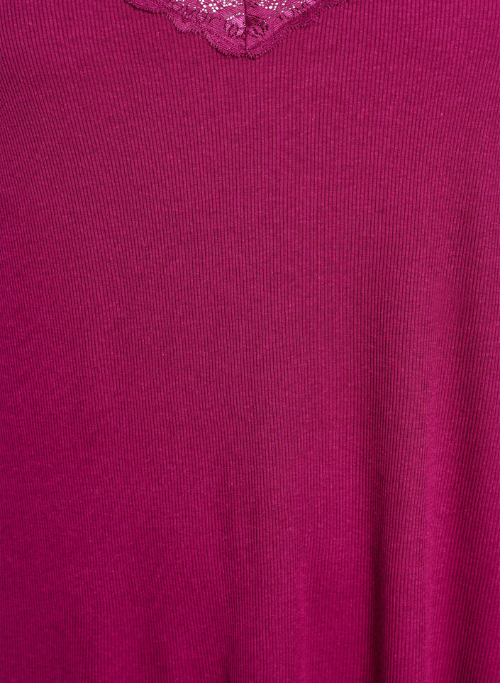 Chemise de nuit avec ourlet en dentelle, Violet, Packshot image number 2