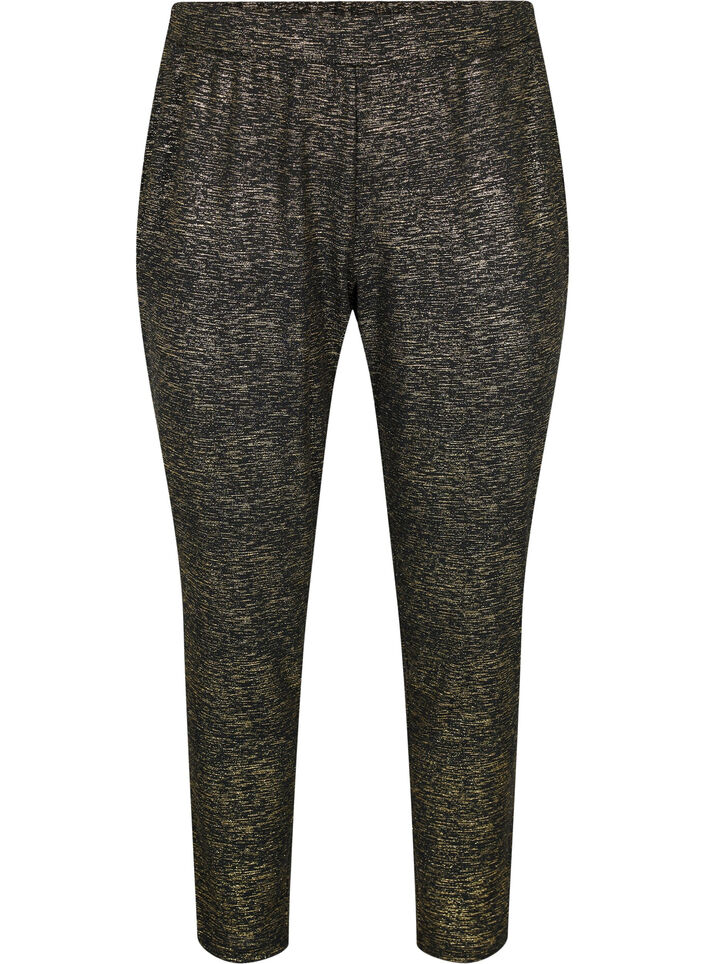  Pantalon Maddison couleur or avec poches, Black w. Gold, Packshot image number 0