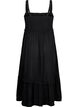 Robe midi en viscose avec smock, Black, Packshot image number 1