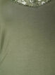 Top en viscose avec bord en dentelle, Vert, Packshot image number 2
