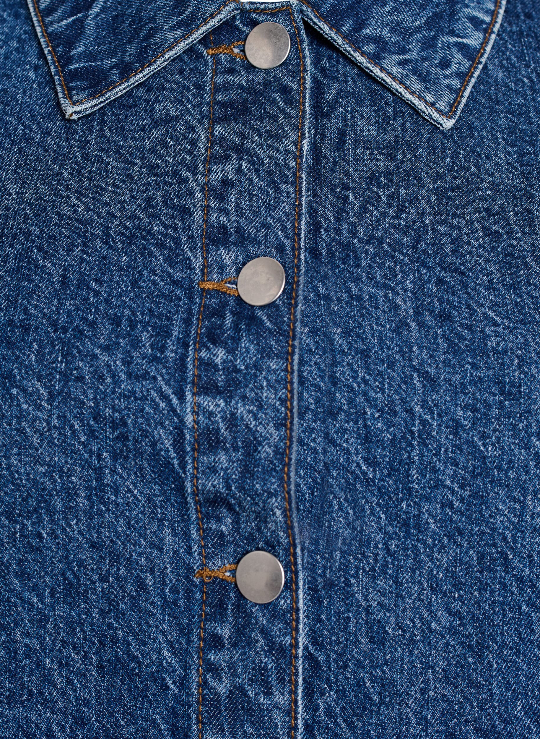 ZizziVeste en jean &agrave; manches courtes avec fermeture &agrave; boutons, Bleu, Packshot image number 2