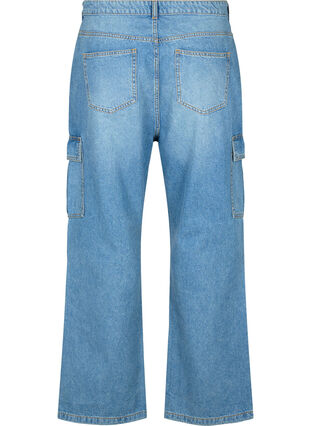 Jean ample avec poches cargo, Light blue, Packshot image number 1