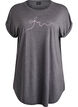 Chemise de nuit &agrave; manches courtes avec imprim&eacute; texte, Noir, Packshot image number 0