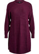 Robe courte en maille avec un motif textur&eacute; en V, Violet, Packshot image number 0