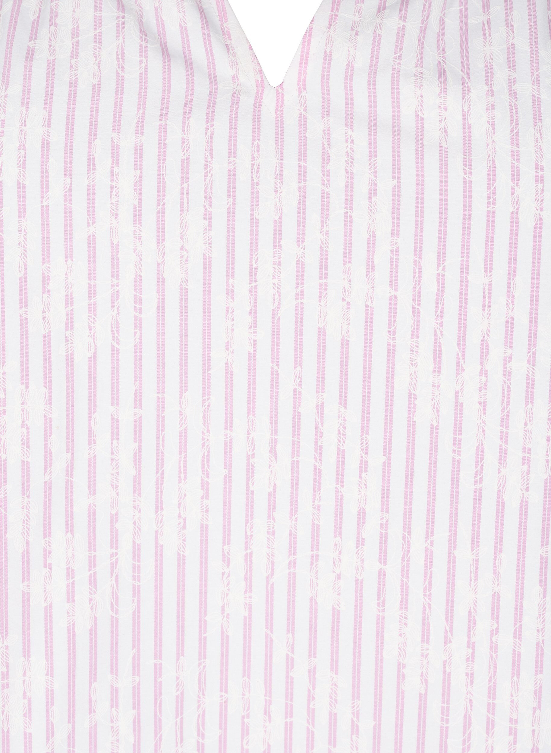 Zizzi Chemisier sans manches avec rayures et imprim&eacute; floral, Rose, Packshot image number 2