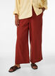 Pantalon large en lin et viscose, Bordeaux, Model image number 2