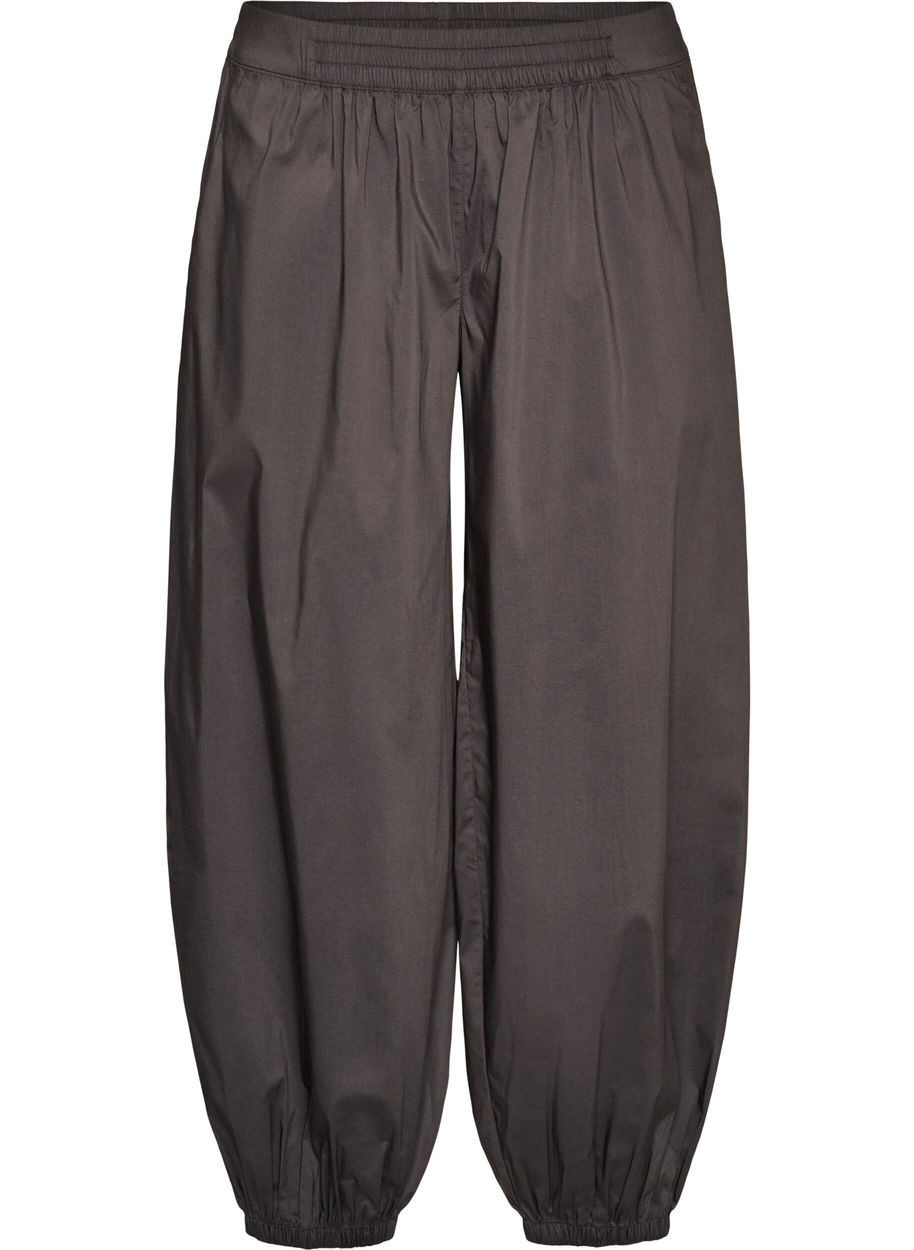 ZizziPantalon ballon avec poches et ceinture &eacute;lastique, Gris anthracite, Packshot image number 0