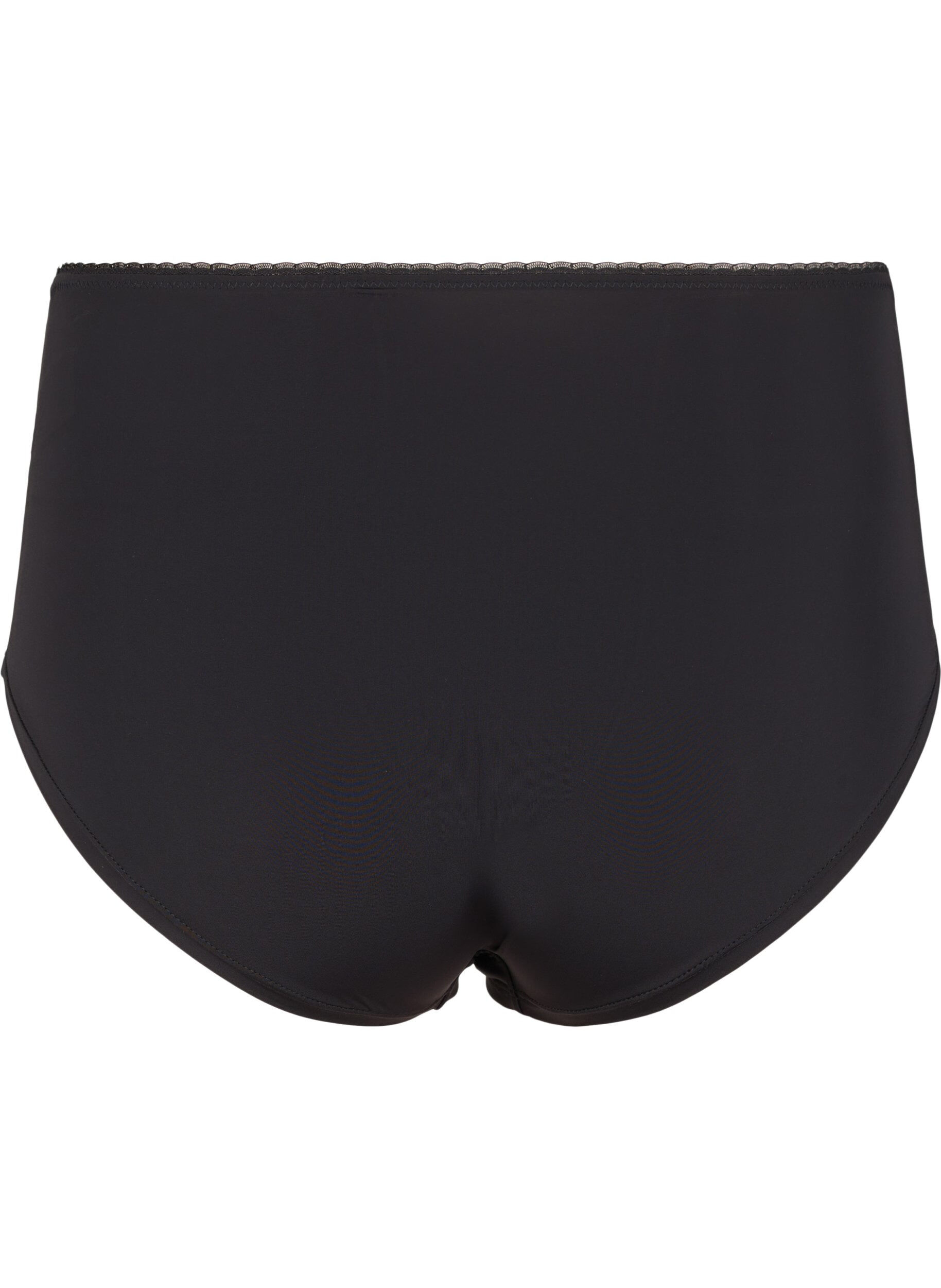 Zizzi Culottes microfibre avec d&eacute;tails en dentelle, Black, Packshot image number 1