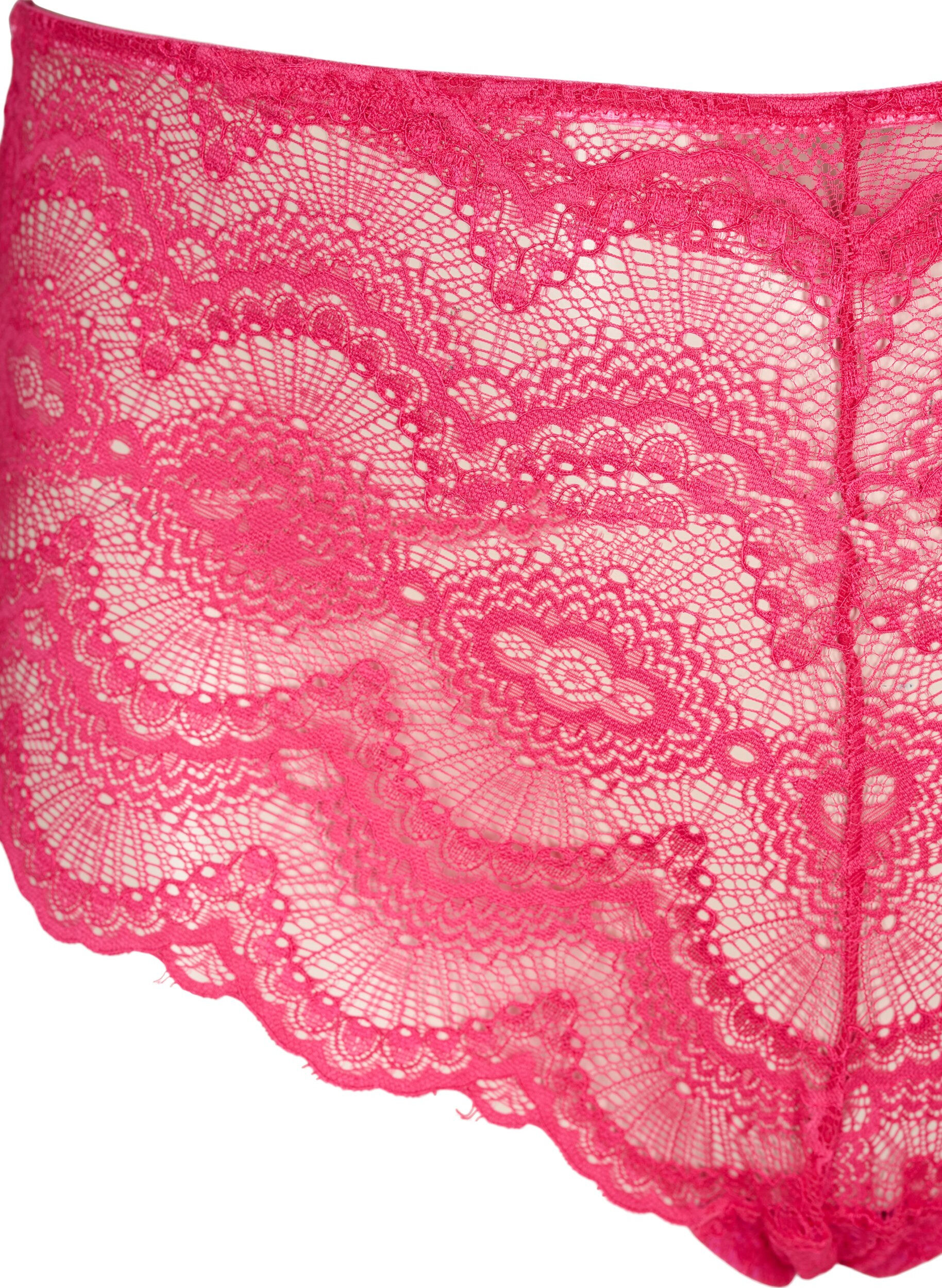 Zizzi Culottes hipster 2-pack en qualit&eacute; de dentelle, Love Potion/Black, Packshot image number 3