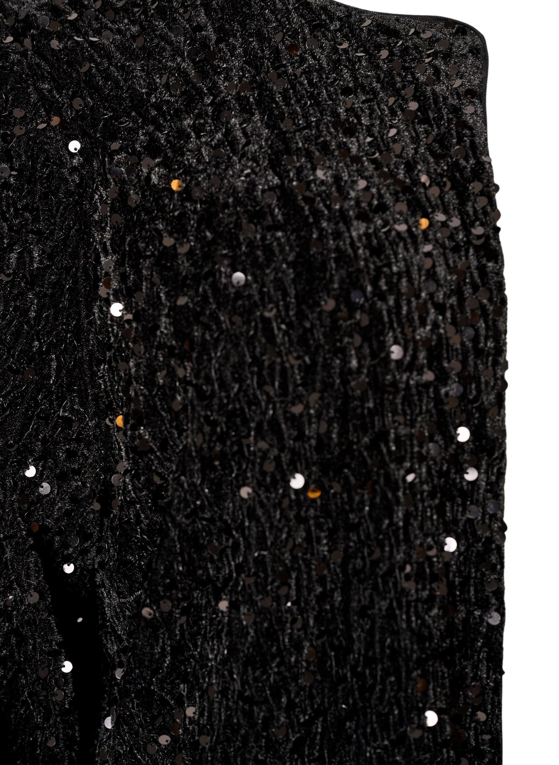 ZizziCardigan avec sequins et manches 3/4, Noir, Packshot image number 2