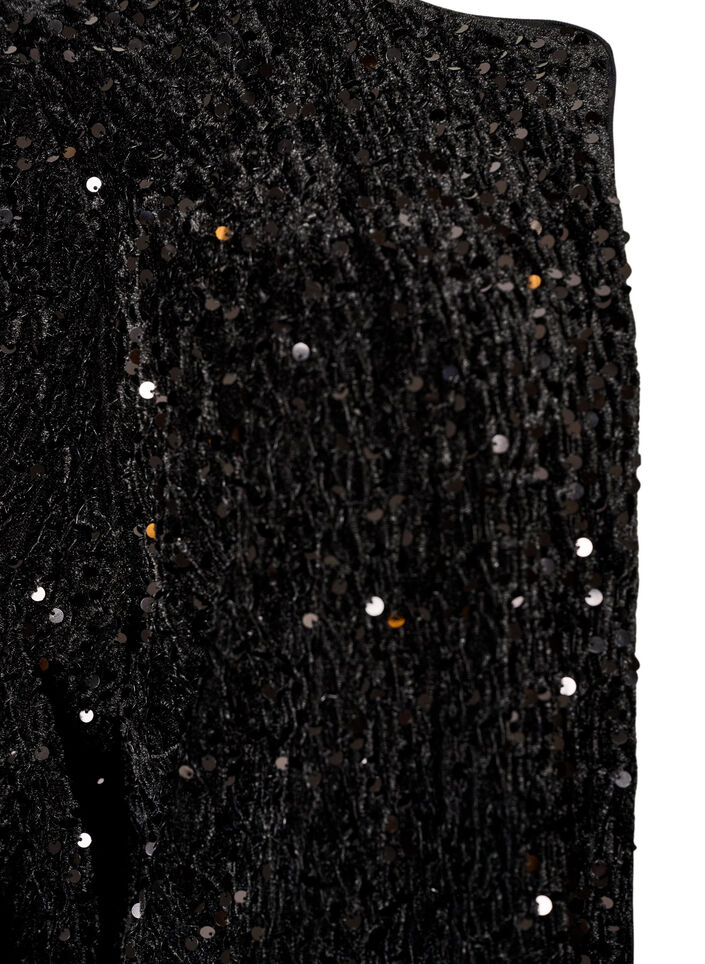 Cardigan avec sequins et manches 3/4, Noir, Packshot image number 2