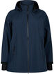 Veste softshell courte avec capuche amovible, Bleu, Packshot image number 0
