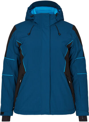 Veste de ski imperméable à capuche, Blue Comb, Packshot image number 0