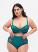 Culotte avec dentelle et taille haute, Green-Blue Slate, Model image number 0