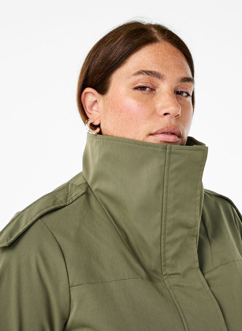 Veste parka imperméable, Vert foncé, Image image number 0