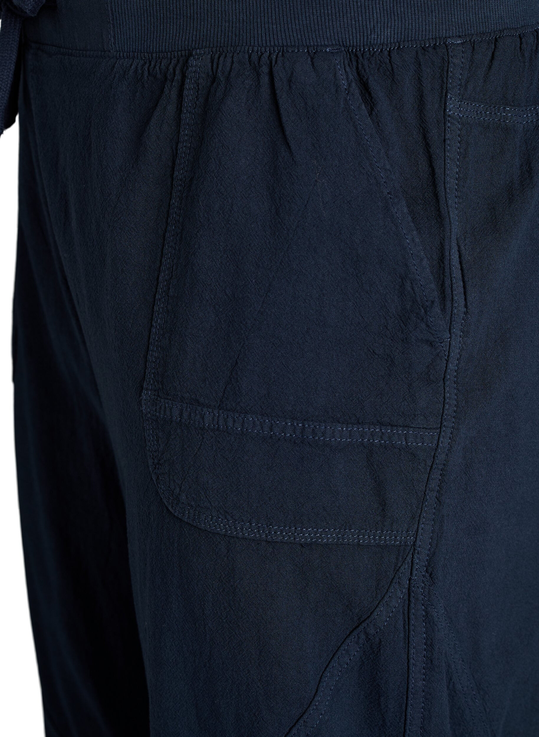 ZizziPantacourt en coton, Bleu, Packshot image number 2