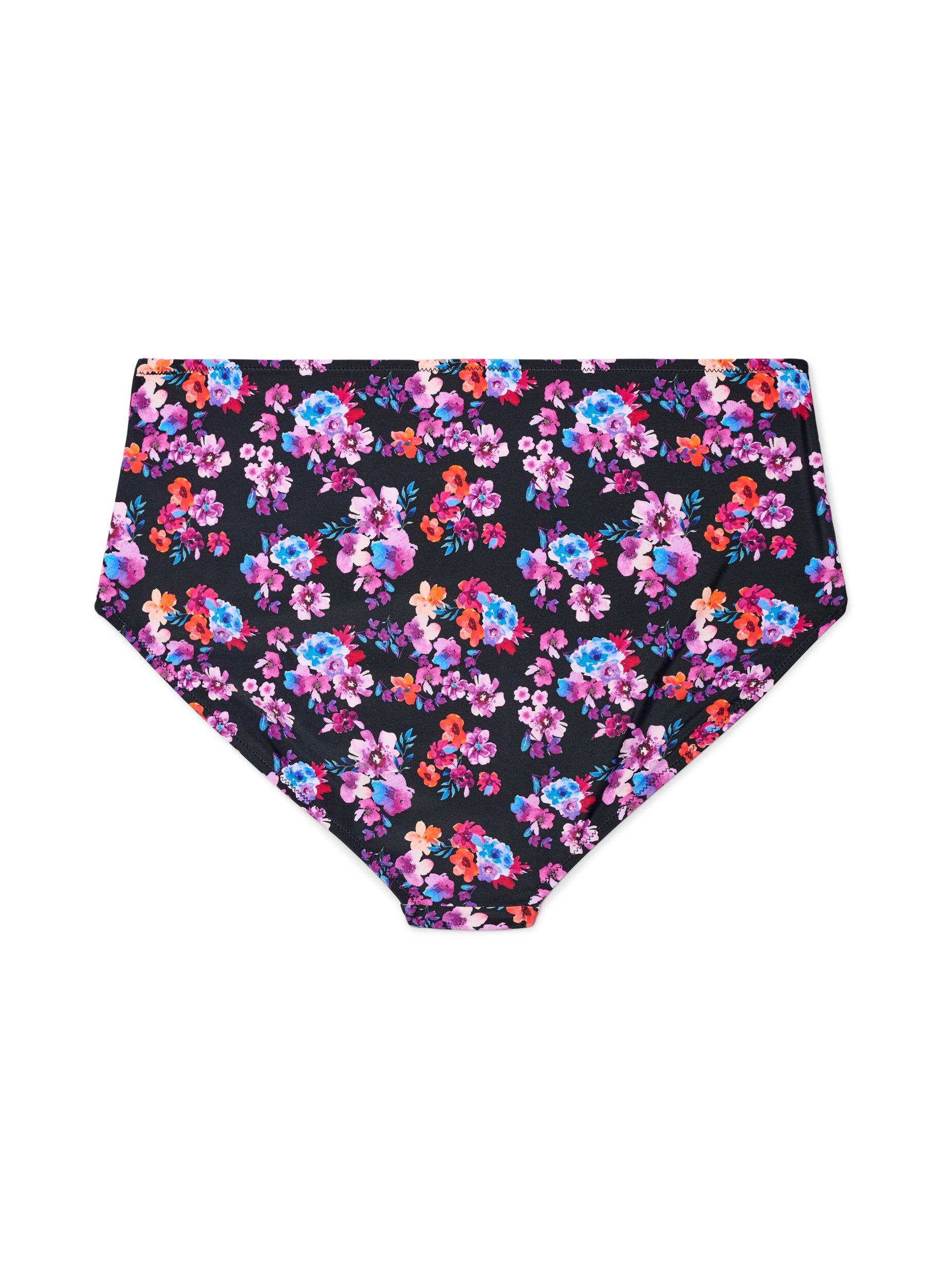 ZizziCulotte de bikini taille haute &agrave; motif, Violet, Packshot image number 1