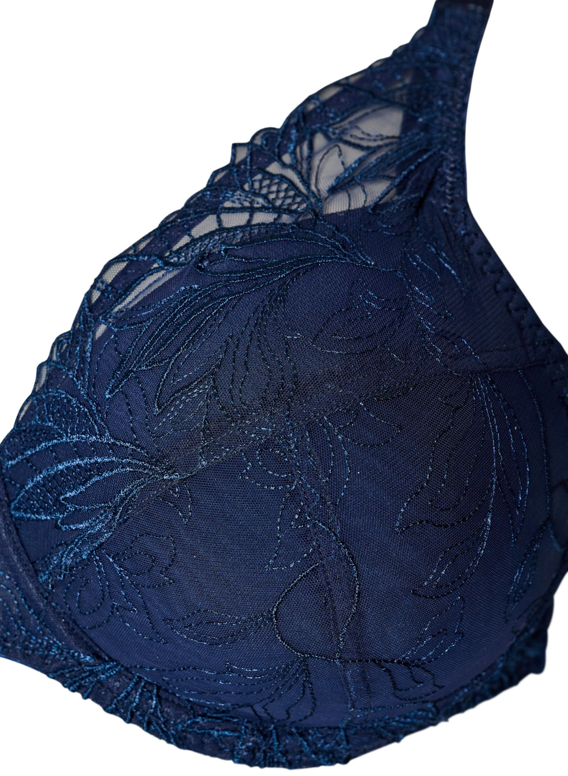 ZizziSoutien-gorge rembourr&eacute; en dentelle avec armatures, Bleu, Packshot image number 2