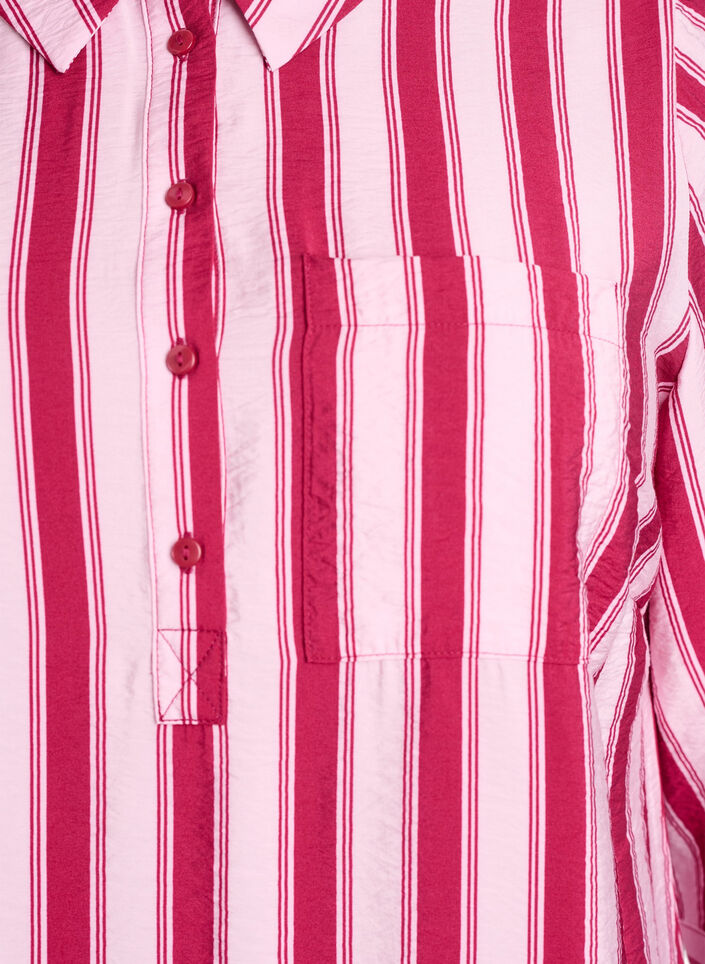 Robe courte avec col et poche poitrine, Rose, Packshot image number 2