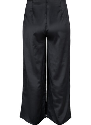 Pantalon en satin avec largeur, Black, Packshot image number 1
