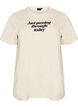 T-shirt en coton avec texte imprim&eacute;, Blanc, Packshot image number 0