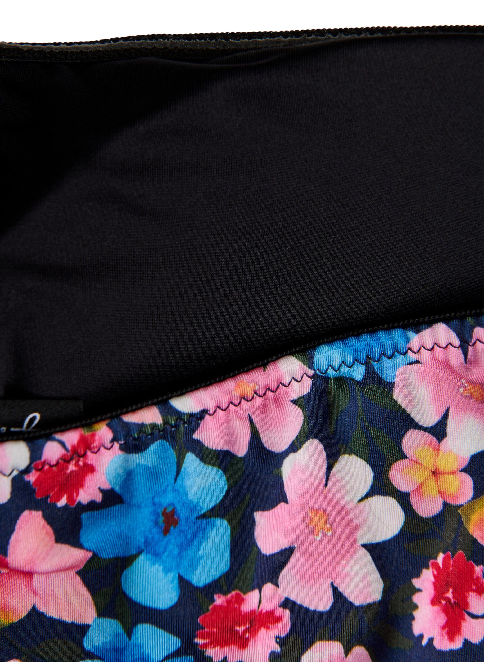 ZizziHaut de bikini bandeau &agrave; imprim&eacute; floral, Rose poudr&eacute;e, Packshot image number 3