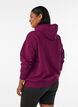 Sweat &agrave; capuche avec imprim&eacute; poitrine, Violet, Model image number 2