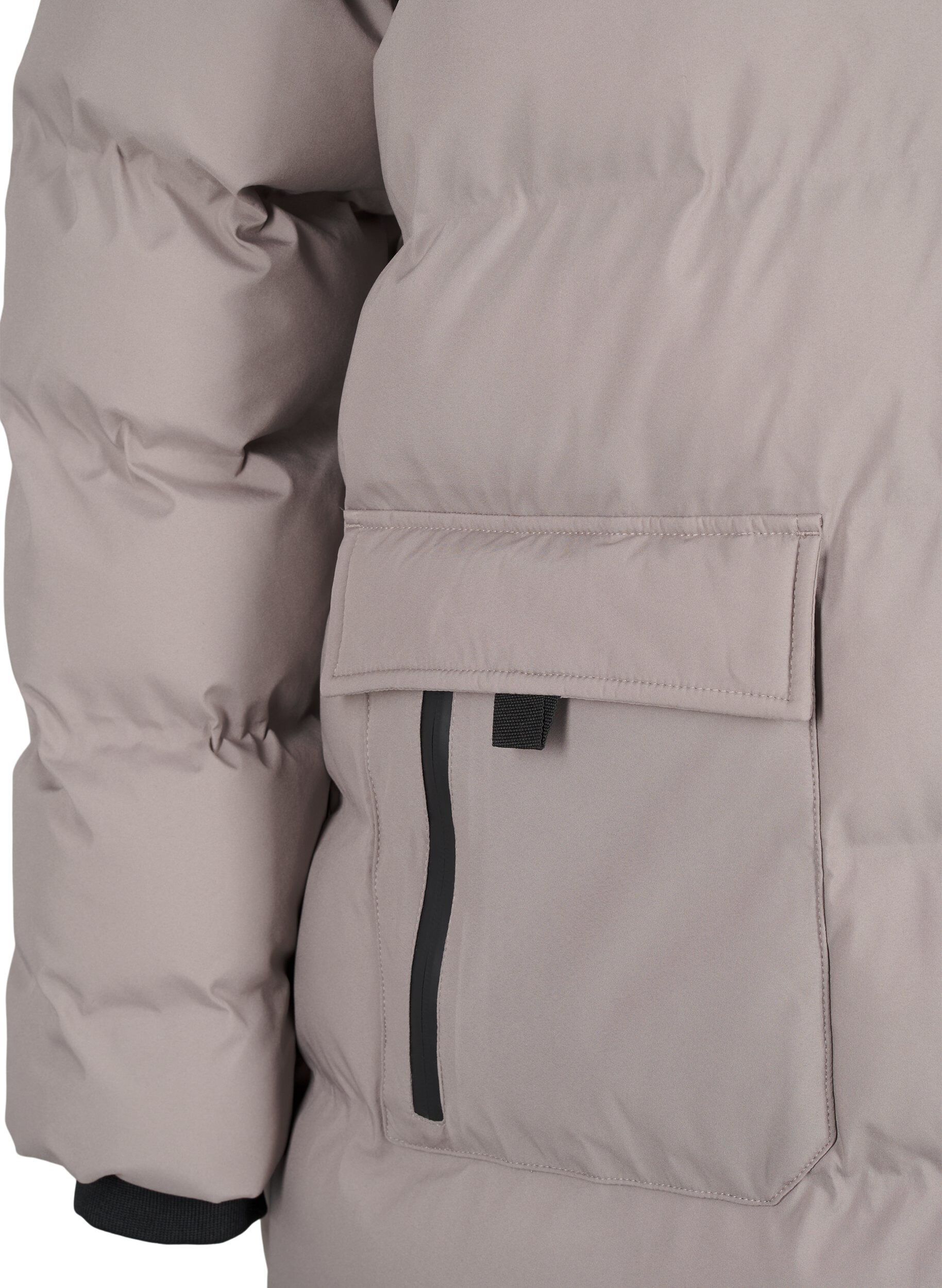 Zizzi Doudoune avec capuche et poches, Beige, Packshot image number 3