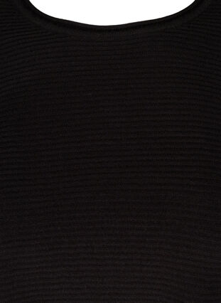 Blouse tricotée à encolure ronde, Black, Packshot image number 2
