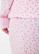 Pantalon de pyjama en coton biologique avec broderie ajour&eacute;e, Rose, Model image number 4