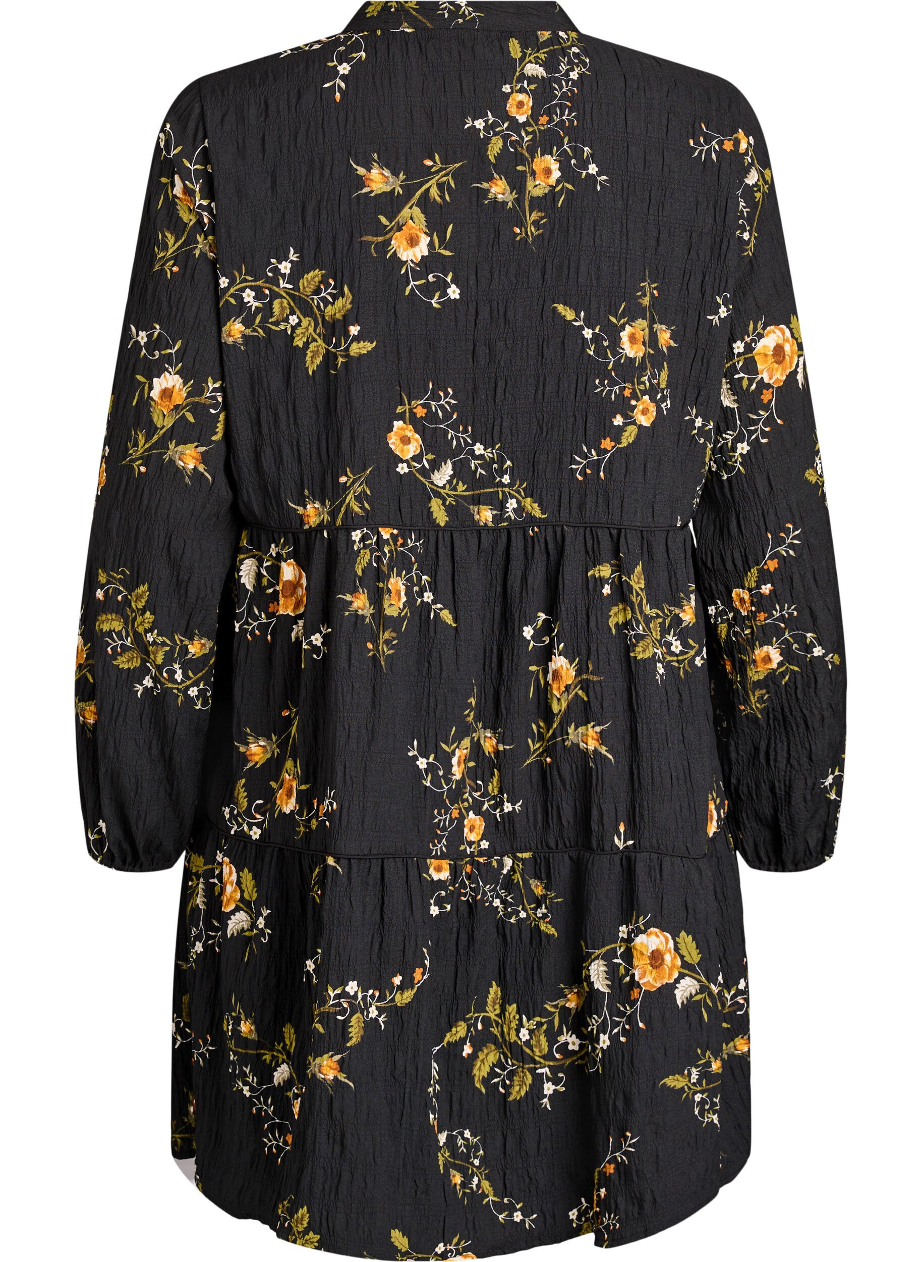ZizziRobes &agrave; imprim&eacute; floral avec fermeture &agrave; cravate, Noir, Packshot image number 1
