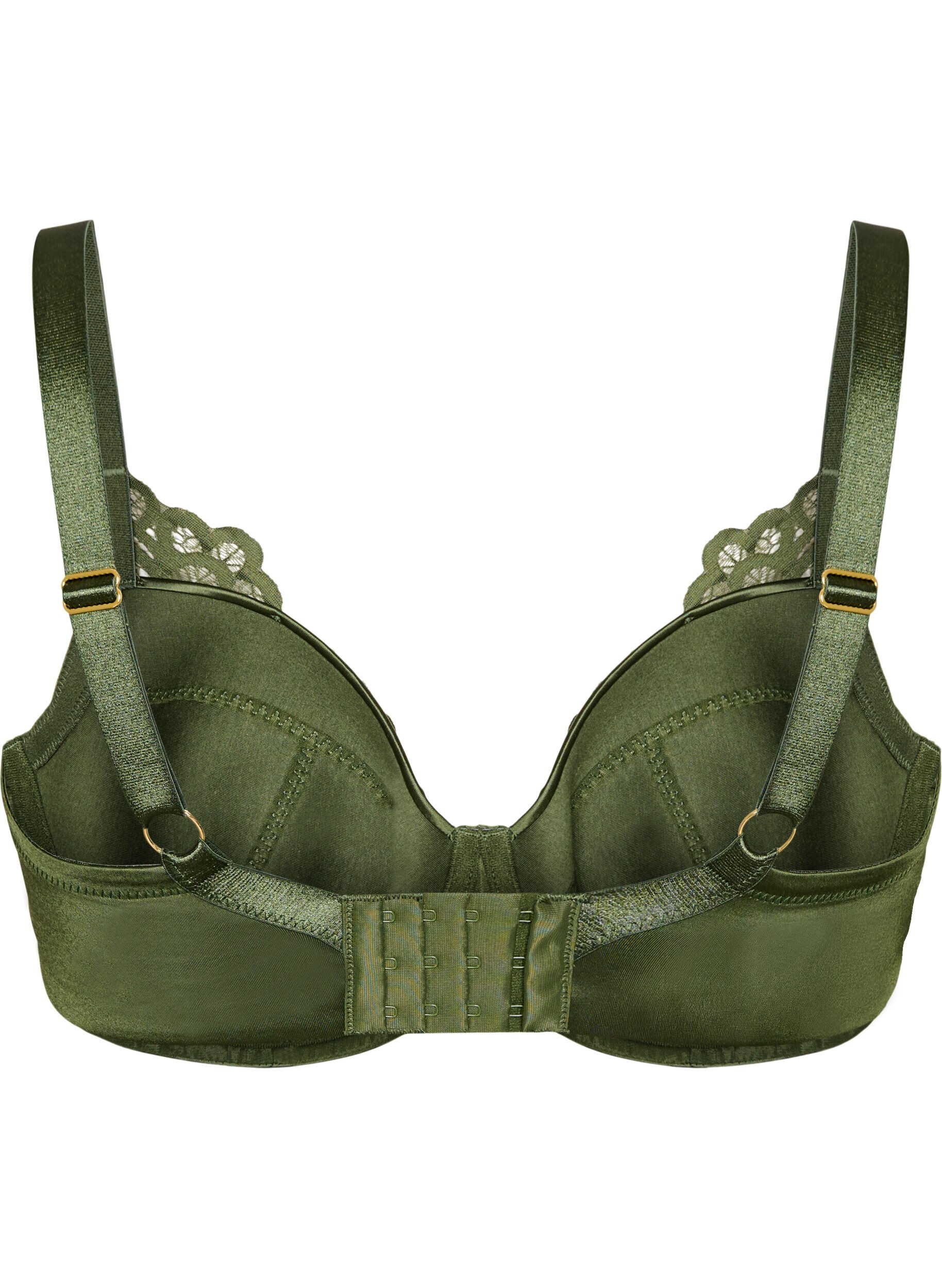 ZizziSoutien-gorge &agrave; armatures rembourr&eacute; avec dentelle, Vert Kaki, Packshot image number 1