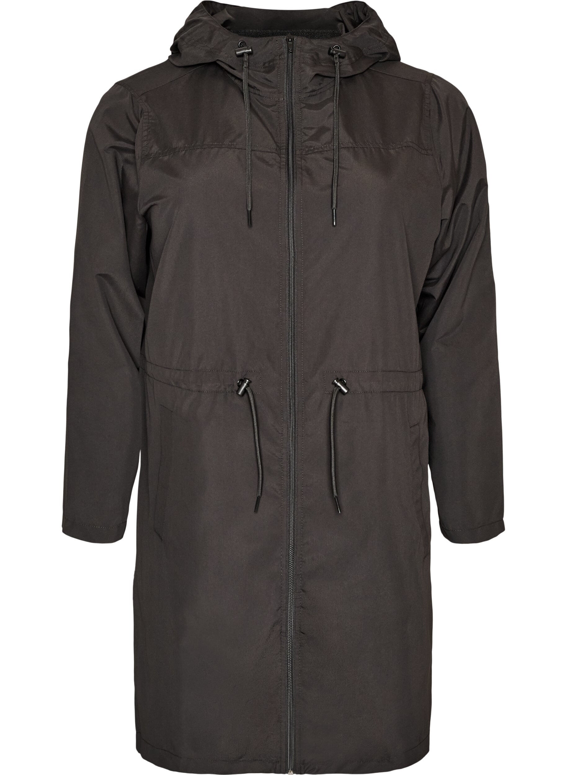 ZizziParka l&eacute;g&egrave;re avec capuche, Noir, Packshot image number 0
