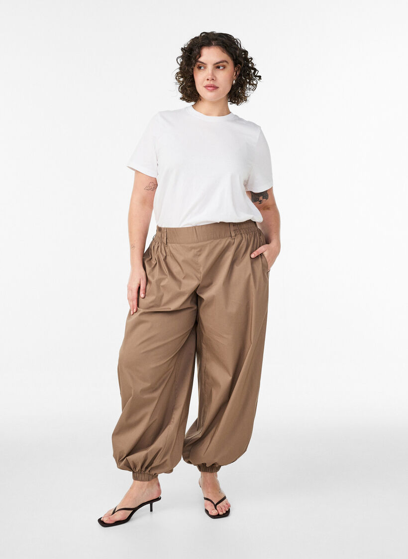 T-shirt en coton avec imprim&eacute;, Blanc, Model image number 1